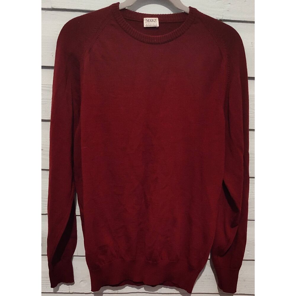 VTG XL (56)  Marz Munchen Germany 100% pure new wool Crew Neck Sweater Made West